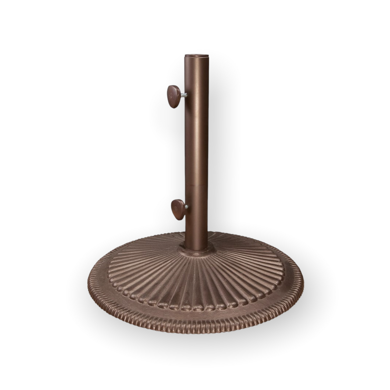 86 lbs brown patio umbrella base with hidden wheels Treasure Garden Classic Umbrella Base, Bronze