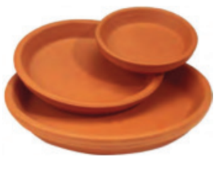 14 inch ceramic planter with saucer Terra Cotta Saucer