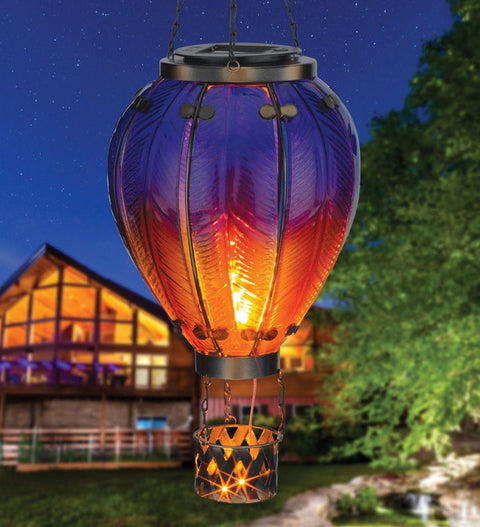 Hot Air Balloon Solar Lantern - Purple