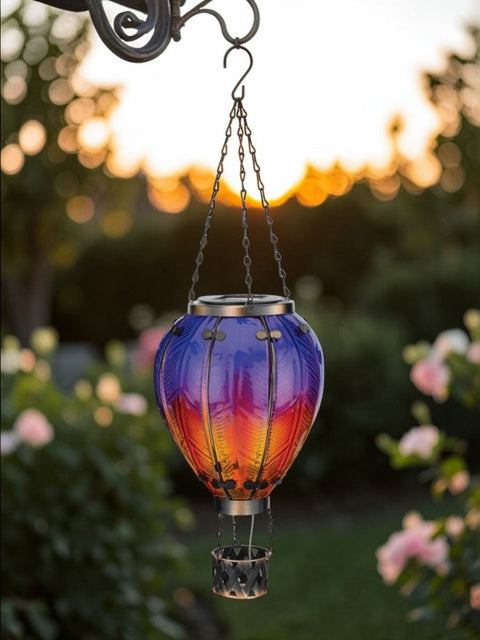 Hot Air Balloon Solar Lantern - Purple