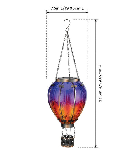 Hot Air Balloon Solar Lantern - Purple