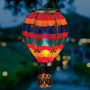 Hot Air Balloon Solar Lantern - Multi Stripe