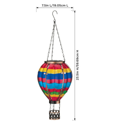 Hot Air Balloon Solar Lantern - Multi Stripe