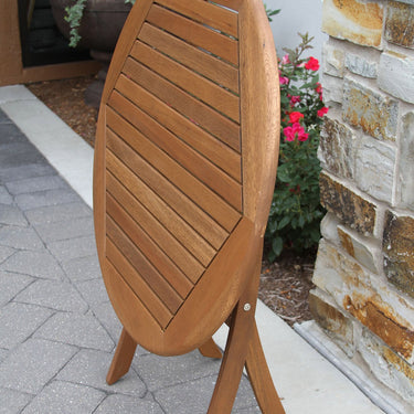 30″ Round Eucalyptus Bistro Set