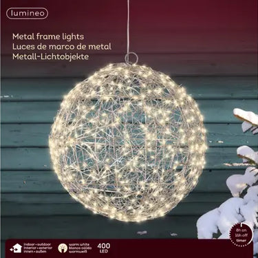 Lumineo Micro LED Frame Light – Silver Ball (11 in)