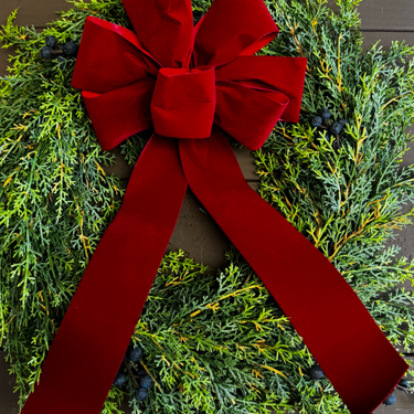 #40 6-Loop Velvet Brick Bow