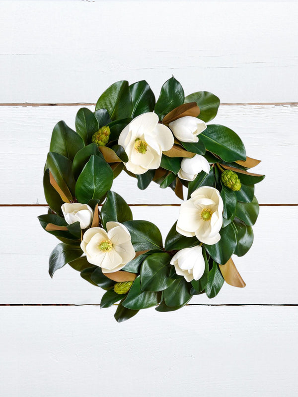 Magnolia Wreath – 26" (Artificial)