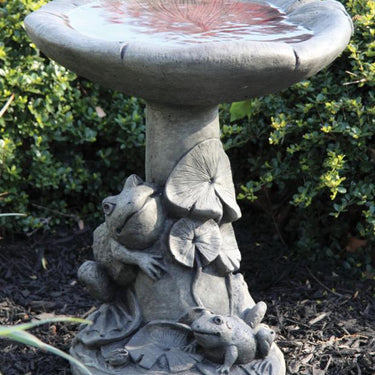 One Piece Frogs & Lilies Bird Bath