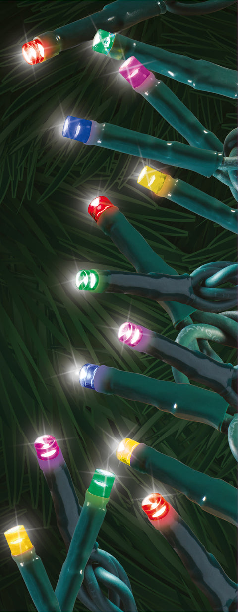 Nordic Flocked Fir Artificial Christmas Tree – 5’ or 7.5’ Pre-Lit with Color-Changing Starry Lights