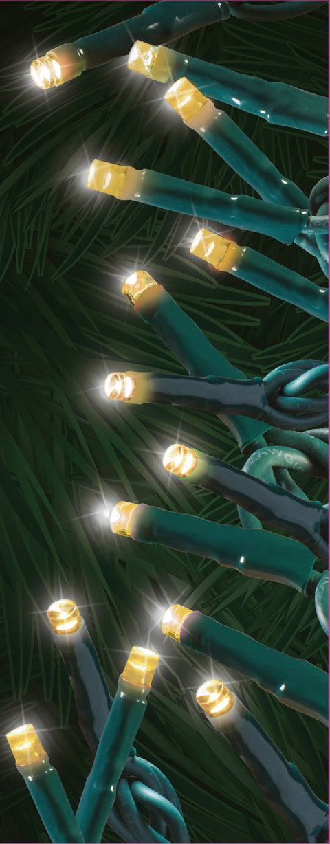 Nordic Flocked Fir Artificial Christmas Tree – 5’ or 7.5’ Pre-Lit with Color-Changing Starry Lights