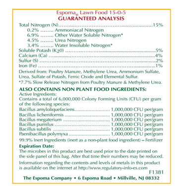 Espoma® Lawn Food 15-0-5