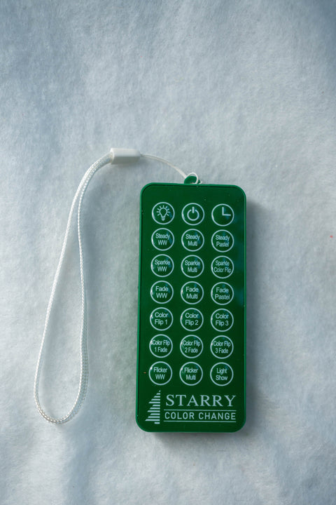 Nordic Flocked Fir Artificial Christmas Tree – 5’ or 7.5’ Pre-Lit with Color-Changing Starry Lights