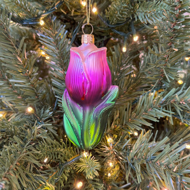 Glass Tulip Ornament