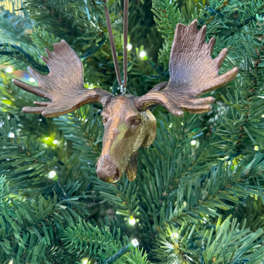 Resin Reindeer/Moose Head Copper Ornament