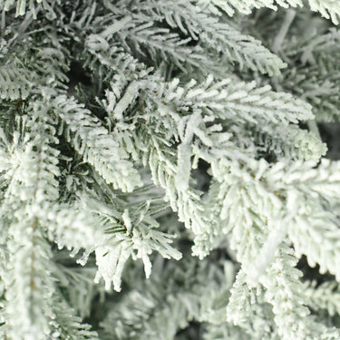 Nordic Flocked Fir Artificial Christmas Tree – 5’ or 7.5’ Pre-Lit with Color-Changing Starry Lights