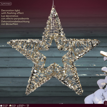 Lumineo Micro LED Hanging Star – Warm White (23.6 in)