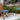 3pc. Square Bistro Set with Blue Cushions