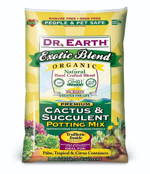 Dr. Earth Exotic Blend® Cactus & Succulent Potting Mix 8qt