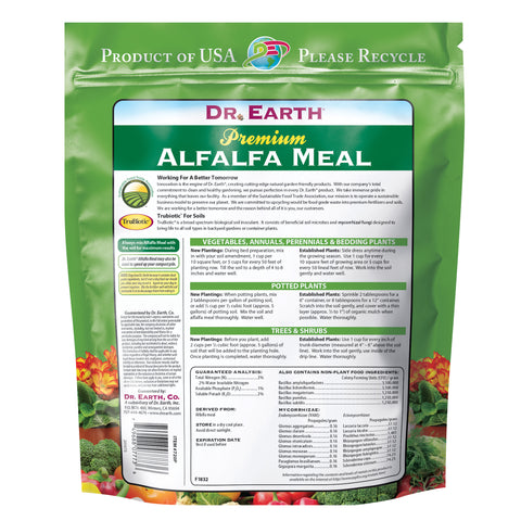 Dr. Earth Premium Organic Alfalfa Meal  3lb  2-1-2