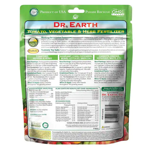 Dr. Earth Home Grown® Tomato, Vegetable & Herb Fertilizer  1lb  4-6-3