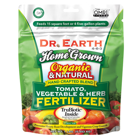 Dr. Earth Home Grown® Tomato, Vegetable & Herb Fertilizer  1lb  4-6-3