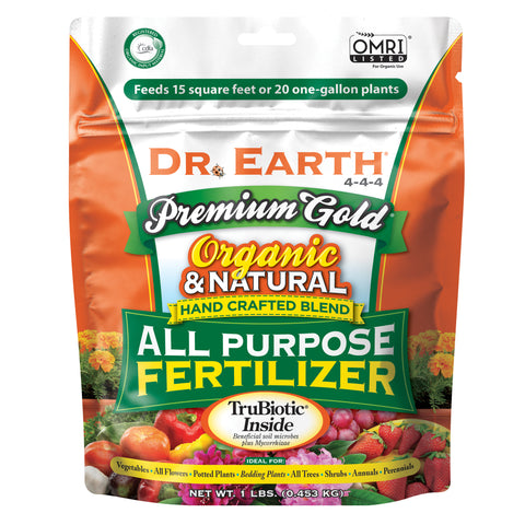 Dr. Earth Premium Gold® All Purpose Fertilizer  1lb  4-4-4