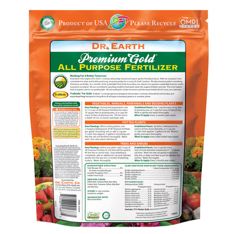 Dr. Earth Premium Gold® All Purpose Fertilizer  4lb  4-4-4