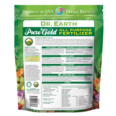 Dr. Earth Pure Gold® All Purpose Fertilizer - 3 lbs