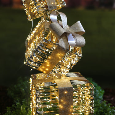 Lumineo Micro LED Gift Box Stack – Warm White (28.7 in)