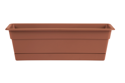 Bloem Dura Cottta Window Box Terra Cotta Plastic - 24 inch