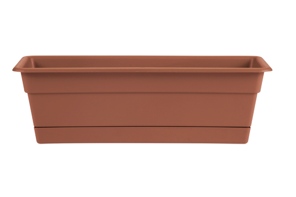 Bloem Dura Cotta Window Box Terra Cotta Plastic