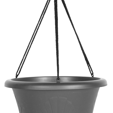 Bloem Lucca Hanging Basket Charcoal Plastic - 13 inch
