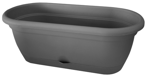 Bloem Lucca Window Box Charcoal Plastic - 18 inch