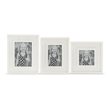 White Wood Square Photo Frame