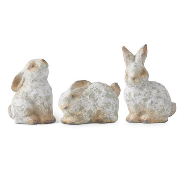 Assorted Patina Terracotta Garden Bunny
