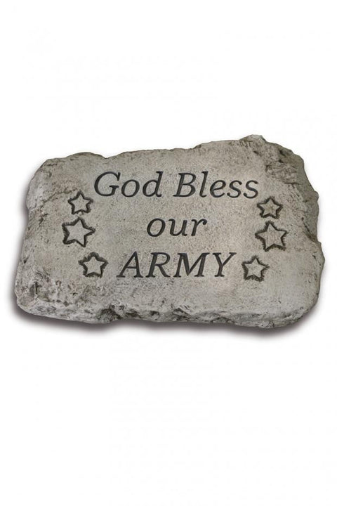 Stone God Bless Our Army 10 inch