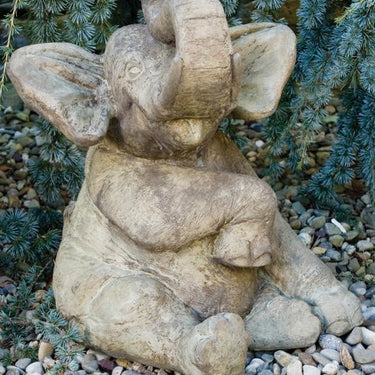 Sitting Elephant Plumbed 20 inch
