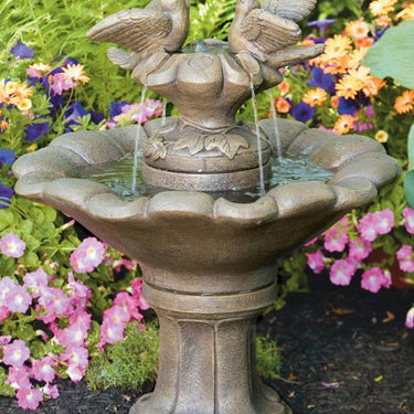 Dove Of Love On Flower Shell Fountain