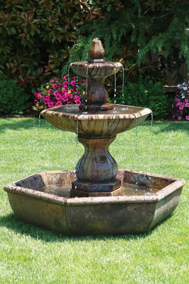 Two Tier Boca Hex Fountain Hex 44 inch – Pike Nursery