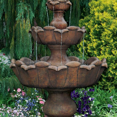 Three Tier Petal Leaf Fountain 80 inch