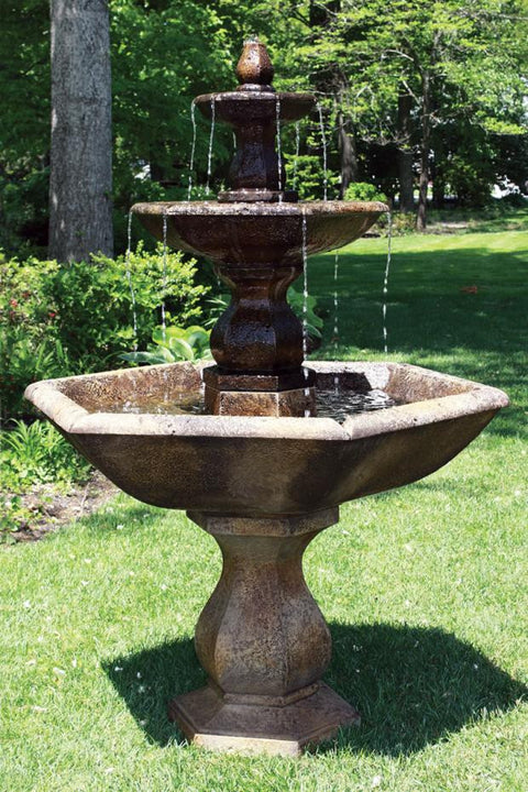 Three Tier Boca Hex Fountain