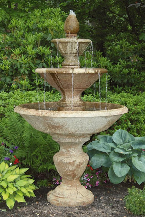 Three Tier Cortona with Pineapple Fountain 79 inch