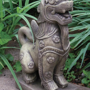 Foo Dog with Floral Accents