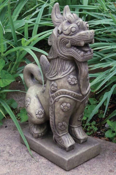 Foo Dog with Floral Accents