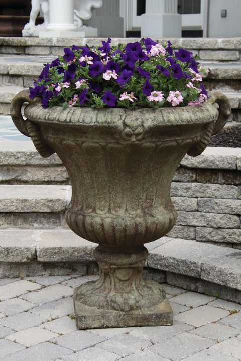 Braided Medall Handled Urn 35 inch