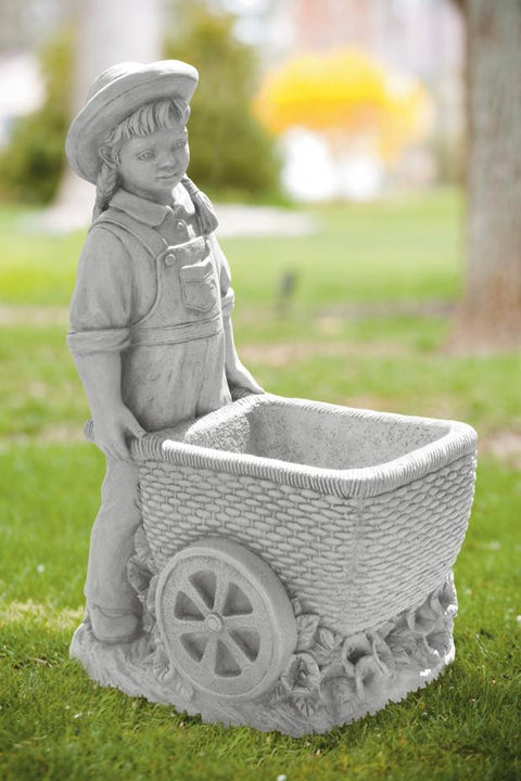 Girl with Flower Cart 26 inch