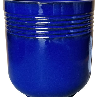 Glazed Ceramic Crispin Planter Cai Blue - 12 inch