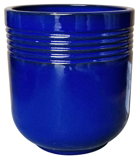 12 inch ceramic flower pot Glazed Ceramic Crispin Planter Cai Blue