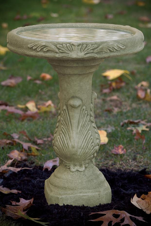 Modern Scroll Birdbath