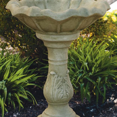 Scroll Birdbath with Tulip Top